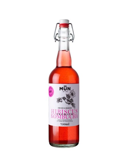Tè Kombucha Ibisco e Melograno Bio 750ml | Mun Kombucha