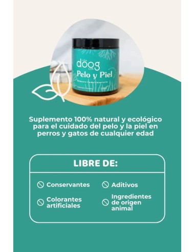 Suplemento natural para o pelo e a pele de cães e gatos : The Doog Life