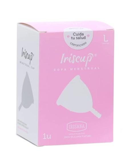 Menstruatiecup L Transparant Iriscup | Irisana