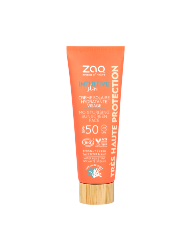 Feuchtigkeitsspendende Sonnencreme für das Gesicht SPF50 Bio | Zao Make up