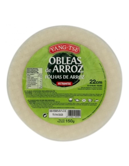 Yang Tse Rice Wafers are thin circular slices made from rice flour and tapioca starch, with a special texture of rice flour and 