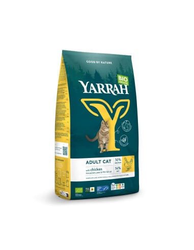 Yarrah Alimento biologico per gatti al pollo 2,4 kg