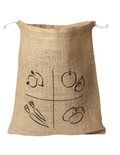 Vegetable Jute Bag M 30x35 cm Ah Table | EKIEKO