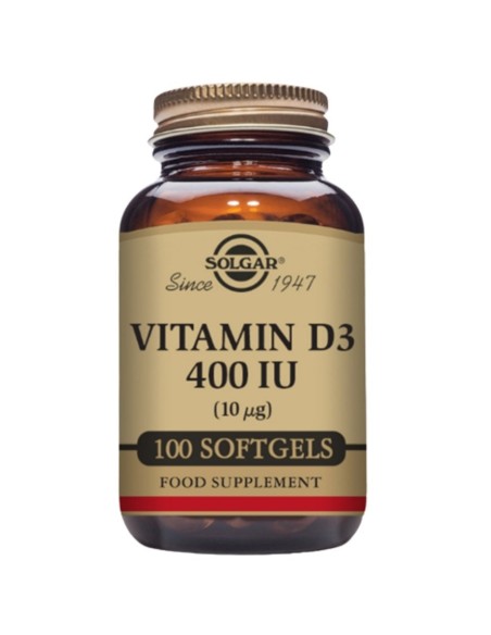 Vitamina D3 400 UI 100 cápsulas Solgar | EKIEKO