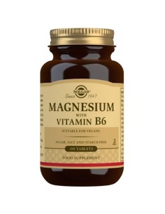Magnesio con vitamina B6 100 compresse Solgar : EKIEKO
