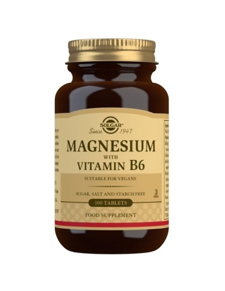 Magnesio con Vitamina B6 100 comprimidos Solgar | EKIEKO