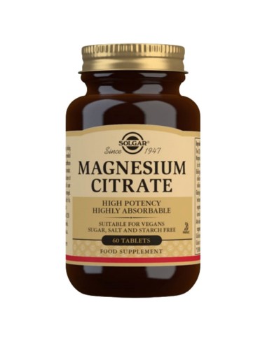 Magnesium Citrate 200 mg 60 tablets Solgar Vegan | EKIEKO