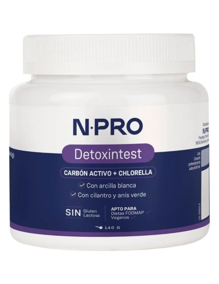 Detoxintest 140g NPro Carbón Activado y Chlorella | EKIEKO