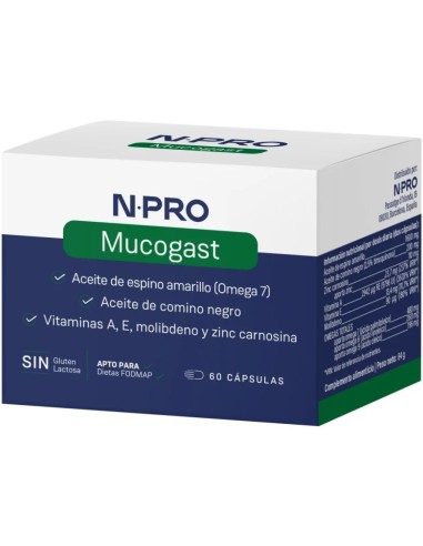 Mucogast 60 perlas NPro Omega 7 y Zinc | EKIEKO