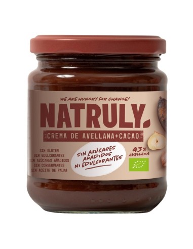 Natruly Crème de cacao et noisettes bio 200g sans sucre ajouté | EKIEKO