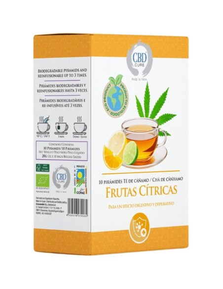 Organic Hemp and Citrus Fruit Infusion 10 pyramids | CBD Cure
