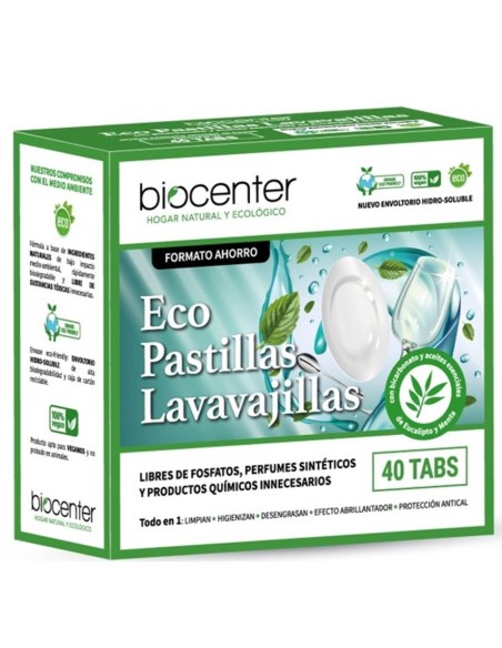 Eco Vaatwastabletten 40 tabletten Biocenter | EKIEKO | Ecologisch Wasmiddel | EKIEKO