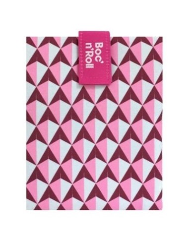 Reusable Snack Holder Tiles Pink Roll'eat | EKIEKO