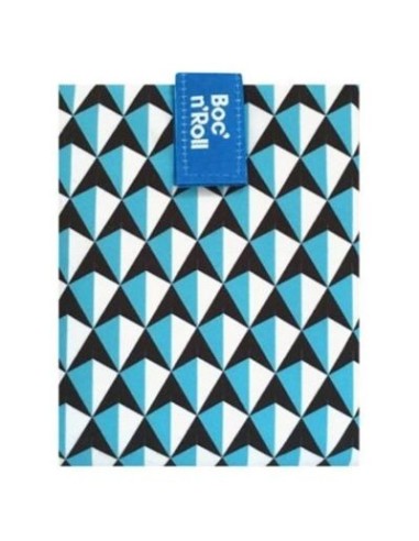 Porta Bocadillos Reutilizable Tiles Azul Roll'eat | EKIEKO