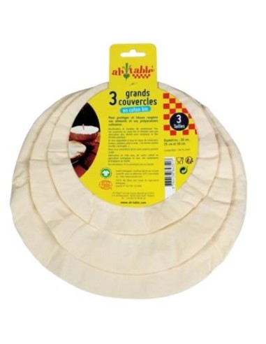 Organic Cotton Dish Cover 3 pcs Ah Table | Alternative to plastic film