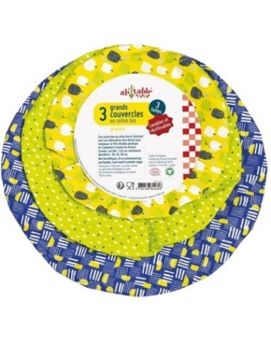 Cubreplatos Algodón Orgánico 15-17-19 cm Ah Table | EKIEKO
