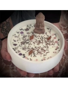 Handmade healing candle with Buddha : Handmade natural candle : EKIEKO 2