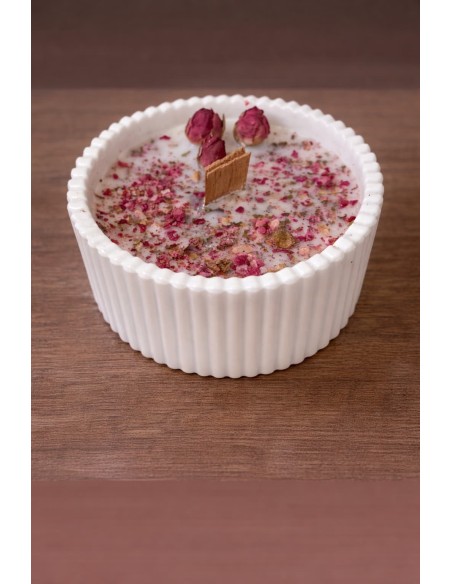 Handmade lavender and chamomile candle : Natural candle : EKIEKO