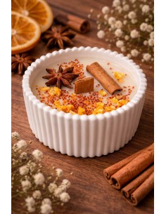 Vela artesanal canela y naranja | Vela natural | EKIEKO 2