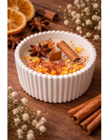Cinnamon and orange handcrafted candle | Natural candle | EKIEKO