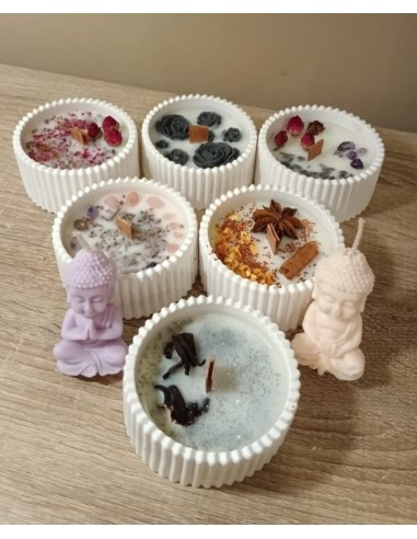 Handmade lavender and chamomile candle : Natural candle : EKIEKO