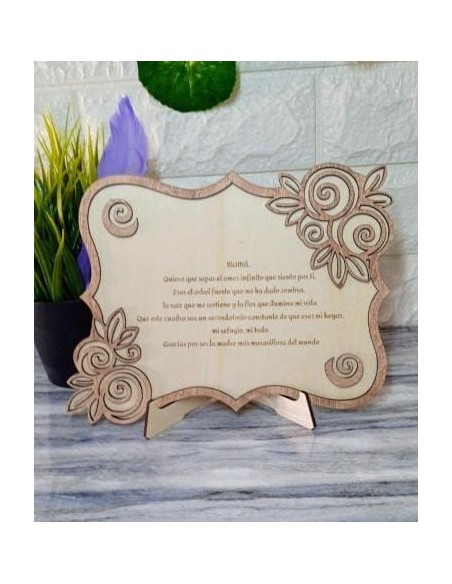 Personalized wooden dedication frame | EKIEKO