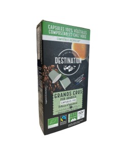 Κάψουλες καφέ Grands Crus Pur Arabica Bio Destination 10 κάψουλες : EKIEKO