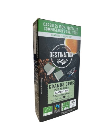 Capsules de café Grands Crus Pur Arabica Bio Destination 10 capsules : EKIEKO
