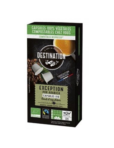 Café Moka Pur Arabica Selection Bio Destination 10 cápsulas | EKIEKO