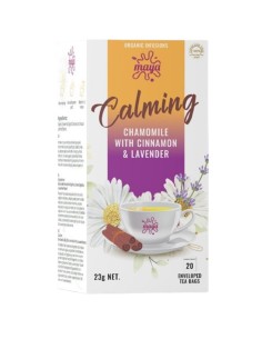 Calming Infusion Chamomile, Cinnamon and Organic Lavender 20 sachets | Maya