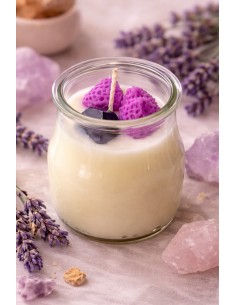 Vela aromática frutal artesanal con minerales |  EKIEKO