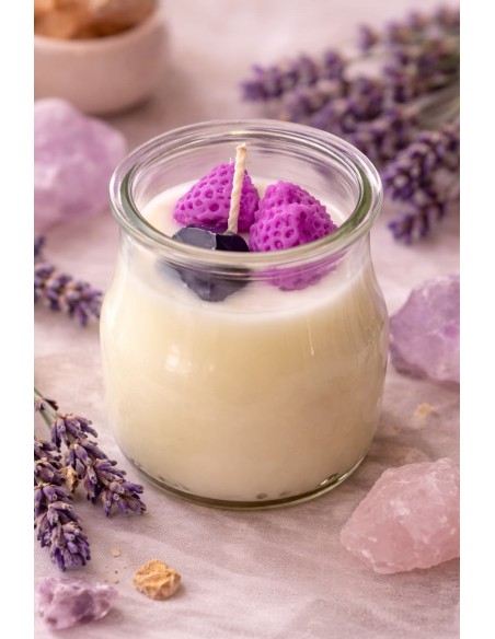 Vela aromática frutal artesanal con minerales |  EKIEKO