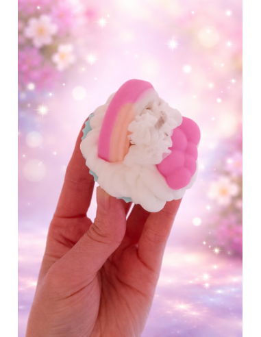 Vela de sobremesa de cupcake de soja feita à mão | EKIEKO